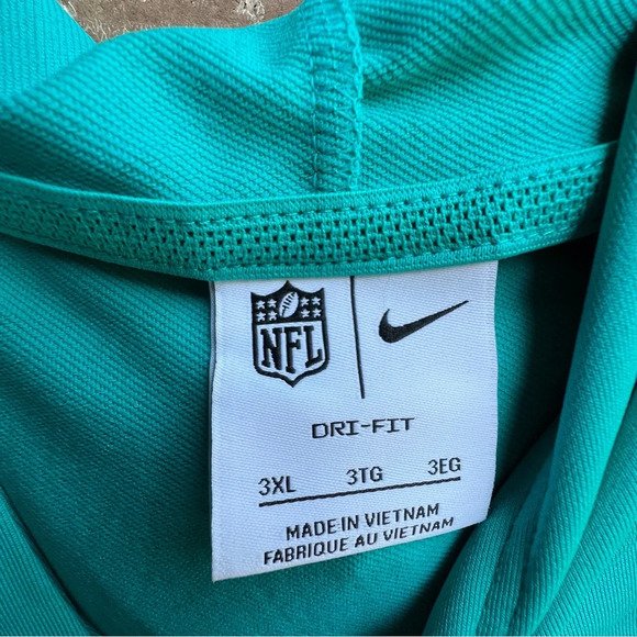 Miami Dolphins Nike Sideline Performance Long Sleeve Hoodie T-Shirt, 3XL - Picture 7 of 9